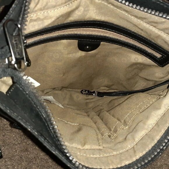 KIPLING-Black Coated Leah w/City Monkey-Messenger/Cross/Shoulderbag-Excellent - Picture 6 of 9